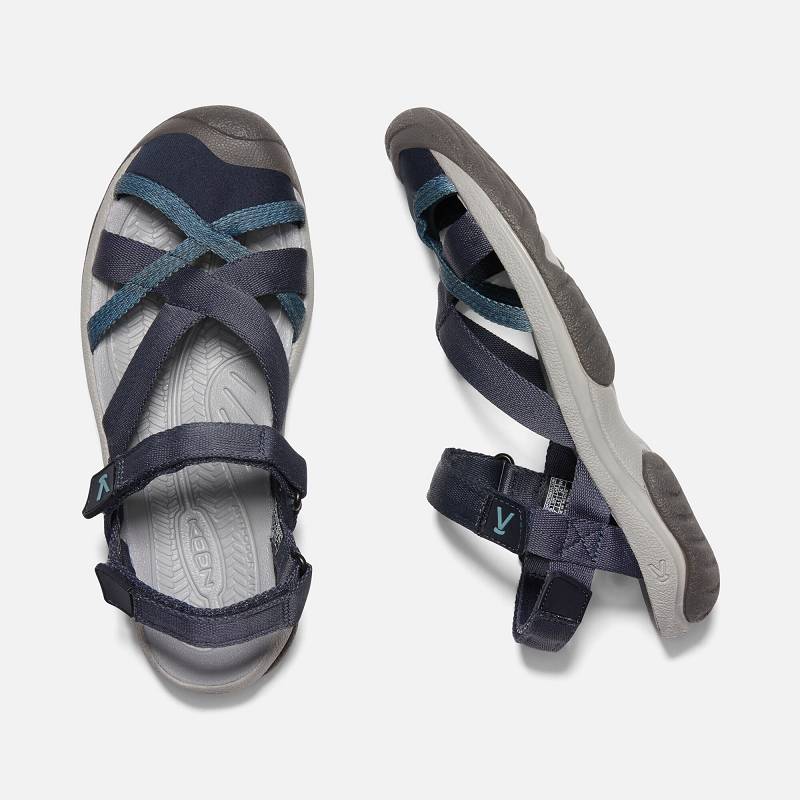 Keen Kira Ankle Strap Trekkingsandalen Damen DE-05498 Deep Blue - Keen Damenschuhe Blau